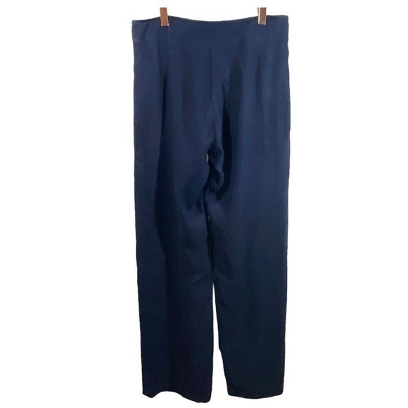 L’Agence Dee High Rise Navy Sailor Linen Trouser Pants 25 - Picture 3 of 12